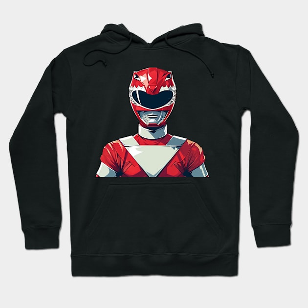 red ranger Hoodie by dubcarnage